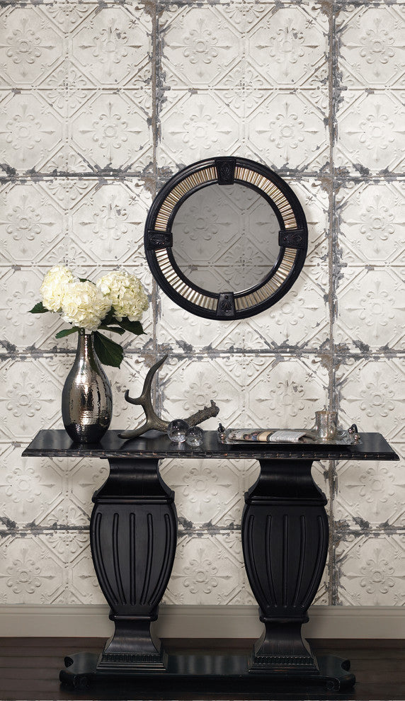 Tin Ceiling Tile Peel and Stick Wallpaper, Sample