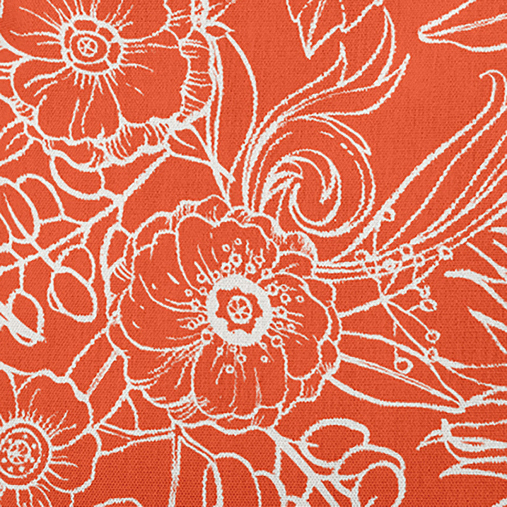 20" x 20" Zentangle Decorative Indoor Pillow, Bright Orange