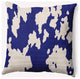 18" x 18" Moo Print Indoor/Outdoor Polyester Throw Pillow, Indigo Blue