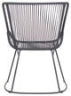 Dane Dining Armchair, Set of 2, Dark Gray Frame, Dark Pebble Weave
