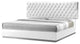 Seville White Tufted Platform Bed, Queen