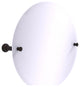 Carolina Frameless Round Tilt Mirror with Beveled Edge, Oil Rubbed Bronze