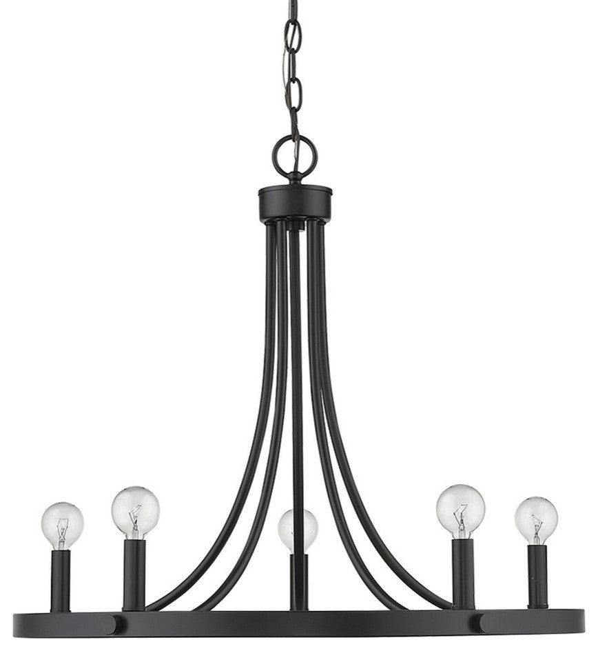 Sawyer 5-Light Matte Black Chandelier