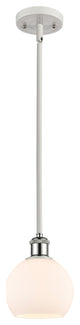 Innovations 516-1S-WPC-G121-6-LED 1 Light Pendant, White, Polished Chrome