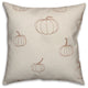 Dusty Rose Mini Pumpkin Pattern 18x18 Spun Poly Pillow