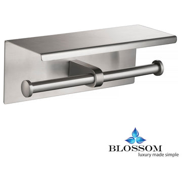 Blossom Double Toilet Tissue Holder, Brushed Nickel