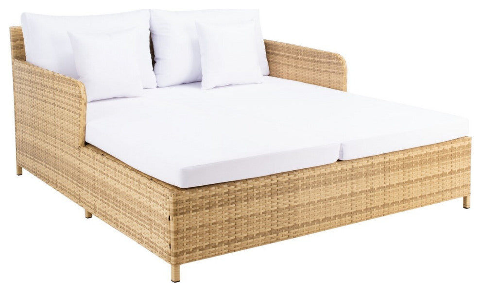 Safavieh Outdoor Cadeo Daybed Natural/White