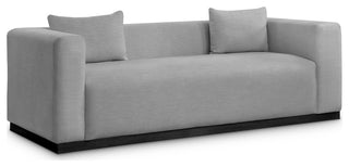 Alfie Linen Textured Fabric Upholstered Sofa, Grey