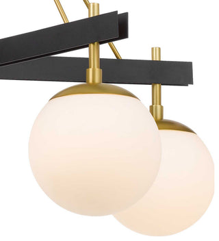 Allie 5-Lt Chandelier - Black/Satin Brass