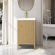 Vanity Art Freestanding Vanity, Natural Oak, 20", Single Sink, Golden Brushed