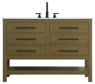 Home Living 48" Single Bathroom Vanity, Chestnut Brown
