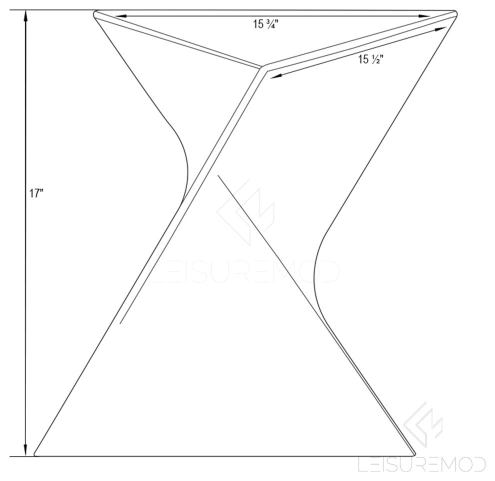 Leisuremod Randolph Modern Triangle Accent Side End Table, Green, Set of 2