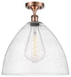 Innovations 516-1C-AC-GBD-164 1 Light Semi-Flush Mount, Antique Copper