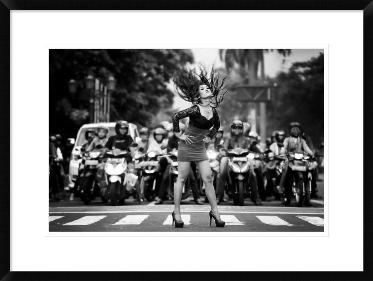 "Ignore It, Enjoy Poses On The Streets"  by M. Salim-Bhayangkara, 30x22"