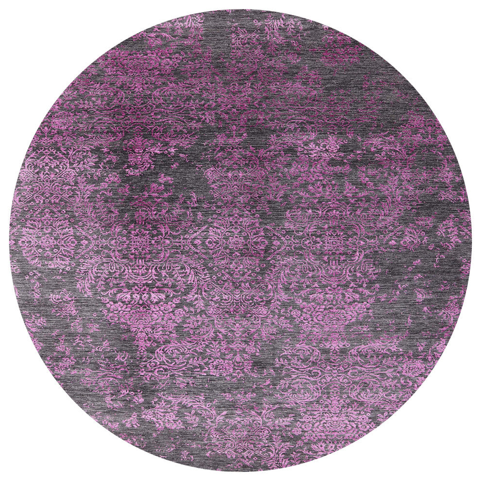 Ahgly Company Indoor Round Mid-Century Modern Area Rugs, 5' Round