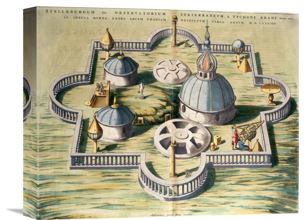 "Stellebourg Observatory and Instruments" Canvas Giclee by Joan Blaeu, 16"x13"