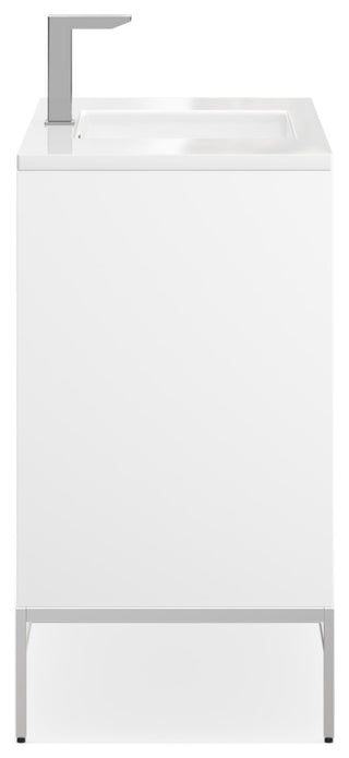 The Lancado Bathroom Vanity, White, 40", Single Sink, Freestanding