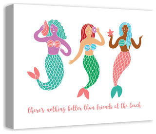 Mermaid Friends 20x16 Canvas Wall Art
