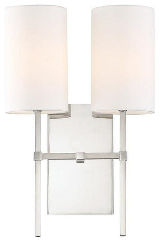 CRYSTORAMA VER-242-PN Veronica 2 Light Polished Nickel Sconce