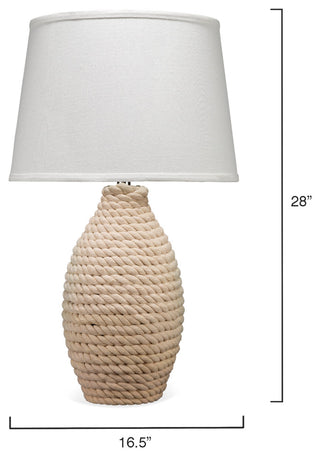 Rope Table Lamp With Tapered Shade