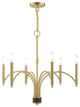 Livex Lighting 51336 Wisteria 6 Light 26"W Chandelier - Satin Brass