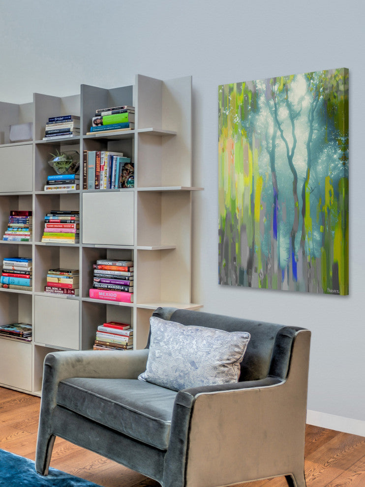"Painted Tree Forest" Fine Art Canvas Print, 16"x24"