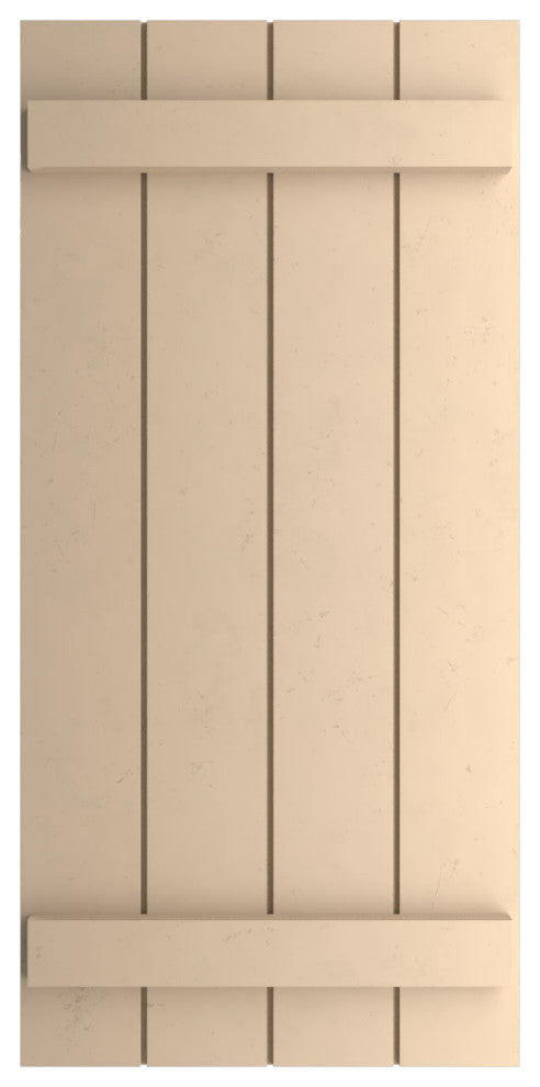 Rustic 4 Board Joined B-N-B Faux Wood Shutters, 22x50", Smooth