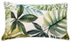 Thai Garden Green Leaf Throw Pillow 12x20, with Polyfill Insert