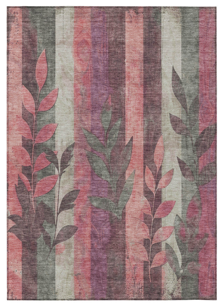 Machine Washable Indoor/Outdoor Chantille ACN1871 Blush 5' x 7'6" Rug