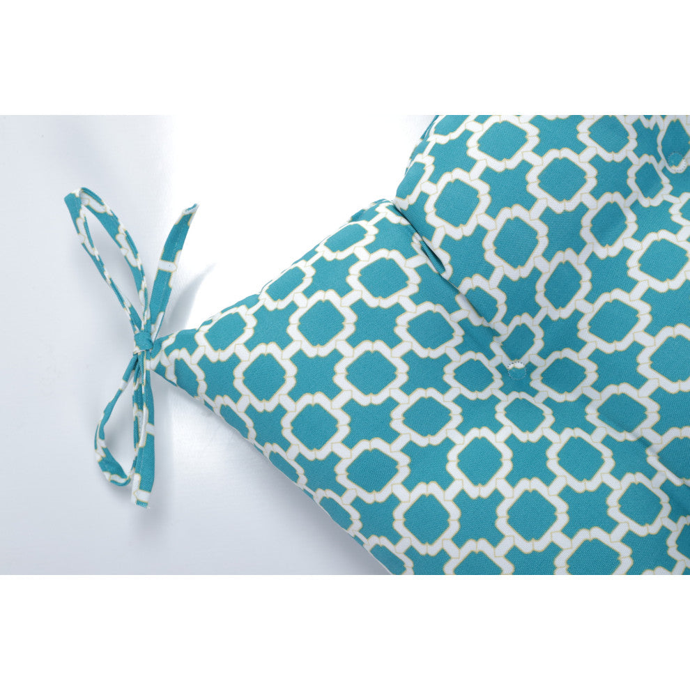 Hockley Wrought Iron Seat Cushion, Set of 2, Teal