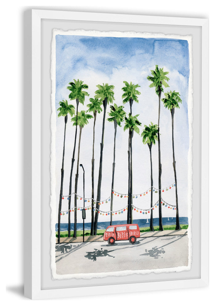 "Beneath the Palm Trees" Framed Painting Print, 20x30
