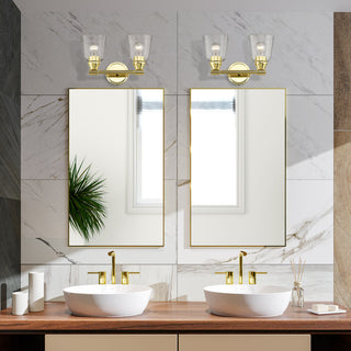 Catania 2-Light Polished Brass Vanity Sconce