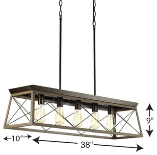 Briarwood Collection Five-Light Linear Chandelier
