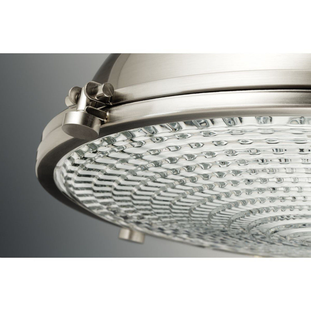 1-Light LED Pendant With LED Module, Brushed Nickel