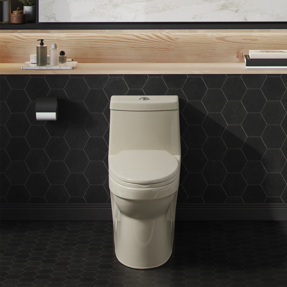 Virage One Piece Elongated Dual Flush Toilet 0.8/1.28 gpf, Bisque