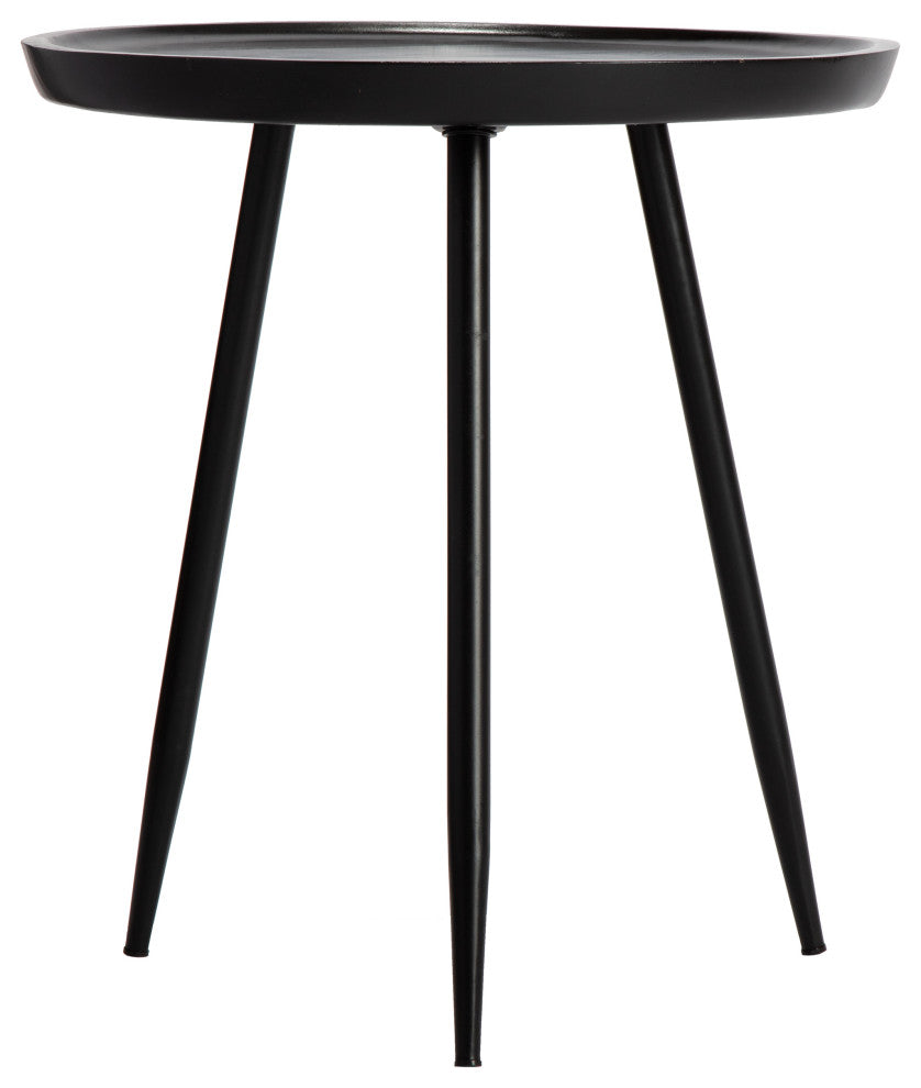 Chervey Tri Pin Side Table, Black