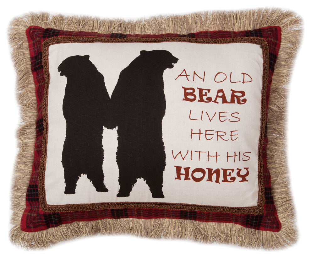An Old Bear Lives Here With His Honey Pillow