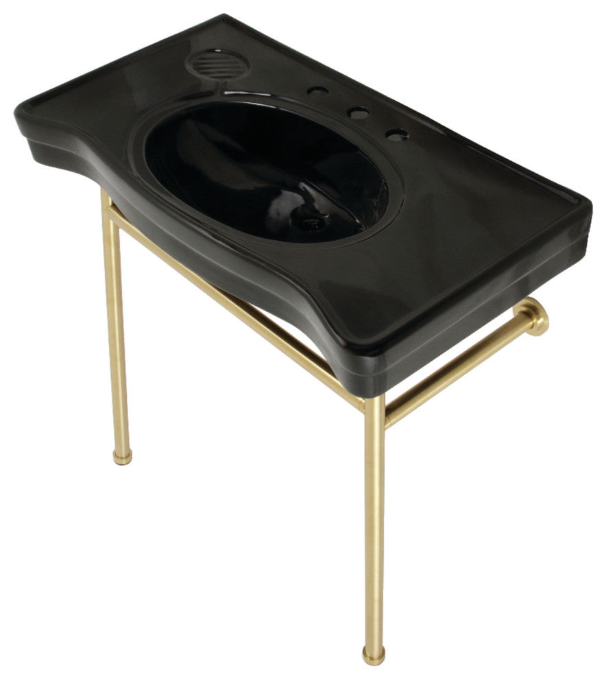 Fauceture VPB28140W87K 36" Ceramic Console Sink, Legs