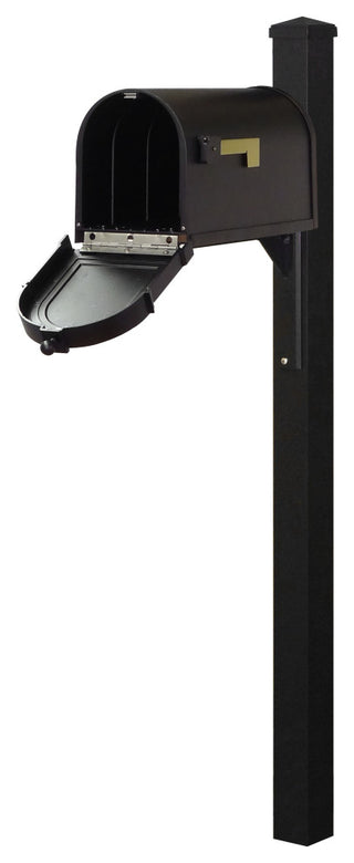 Berkshire Mailbox With Locking Insert and Wellington Post, Black