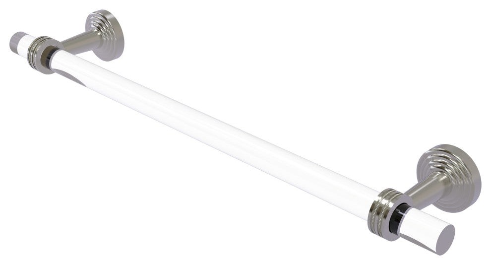 Pacific Beach 24" Towel Bar with Dotted Accents, Satin Nickel