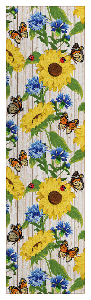 Indoor/Outdoor Kendall KE16 Putty Machine Washable 2'3" x 7'6" Runner Rug