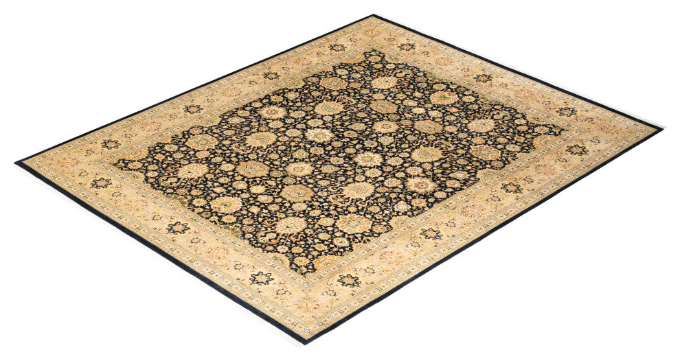 Mogul, One-of-a-Kind Hand-Knotted Area Rug Black, 8' 2" x 10' 6"