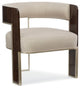 Modern Streamline Open Back Barrel Chair