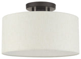 English Bronze Casual, Transitional, Versatile, Minimal Semi Flush