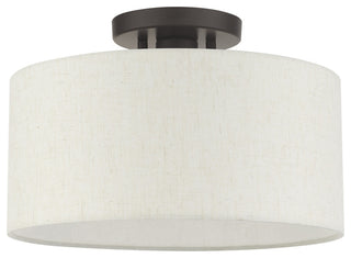 English Bronze Casual, Transitional, Versatile, Minimal Semi Flush