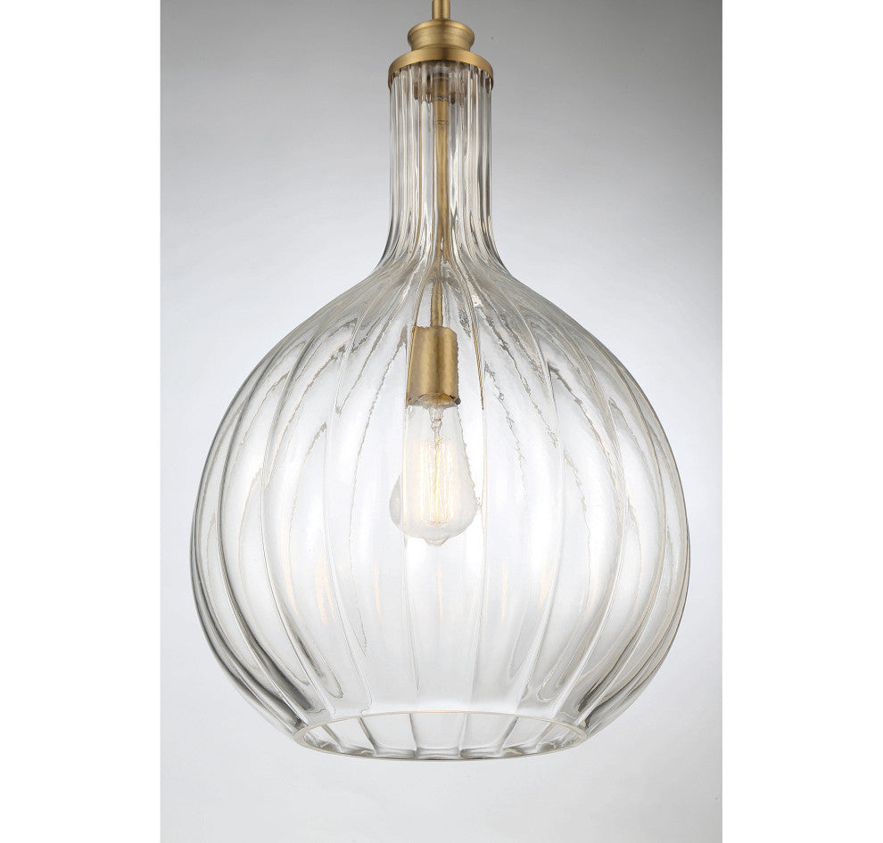 Brandon 1-Light Warm Brass Pendant