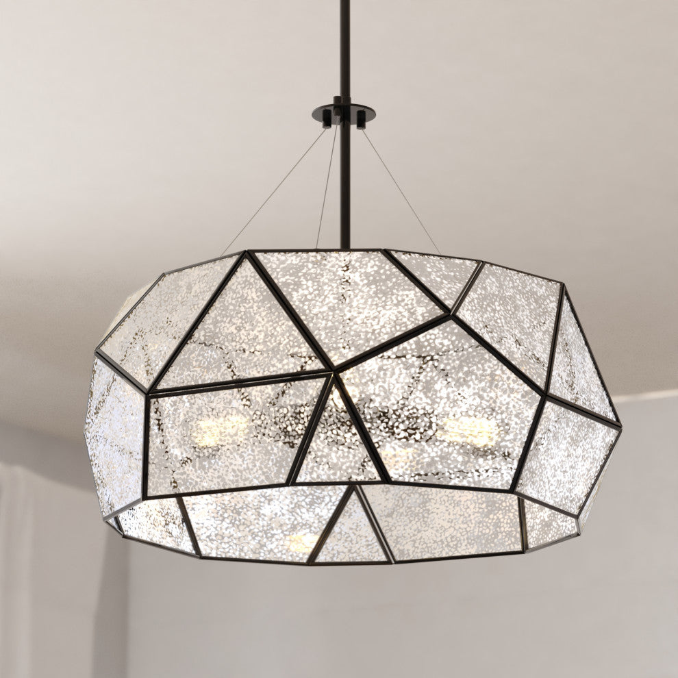 Euclid 20" 3 Light Pendant Black
