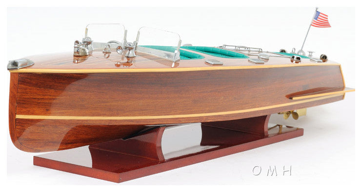 Old Modern Handicrafts B040A Chris Craft Triple Cockpit With Display Case