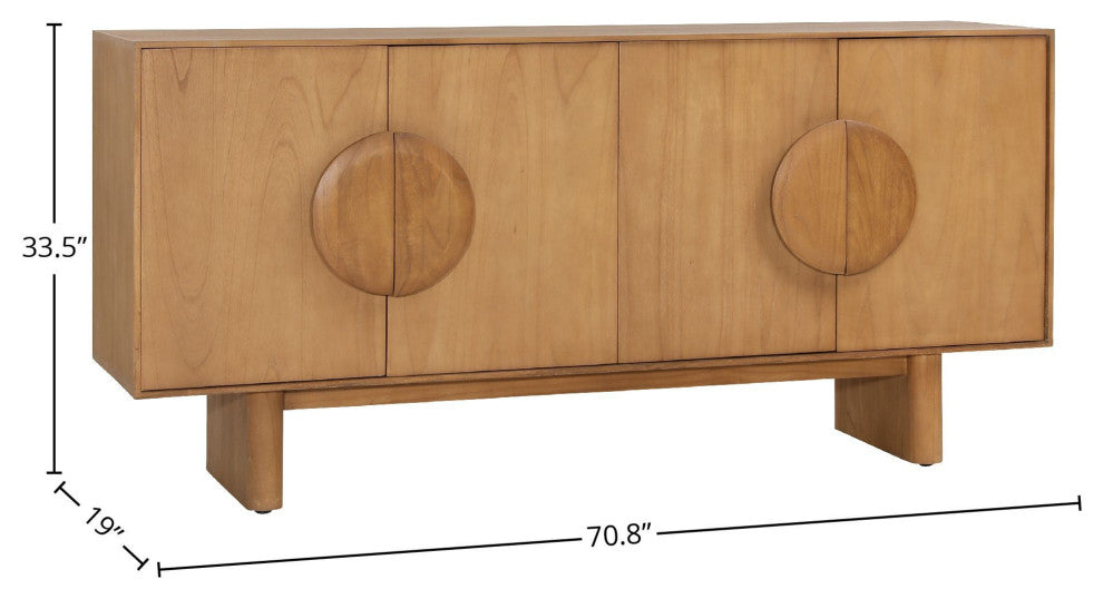 Johnson 71" Wide Sideboard, Natural