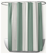 Graduated Stripe Sage 70" w x 73" h Shower Curtain